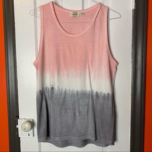 Never Lose Hedge Three Color Tie Dye Dip Dye Muscle Tank